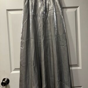Adrianna Papell Shimmering Silver Maxi Skirt Formal